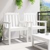vidaXL Silla de comedor de jard&iacute;n. 2 pcs Blanco 65.5 x 59 x 88cm HDPE
