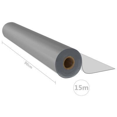 vidaXL Rollo de protector de mesa PVC mate 0,9x15 m 2 mm