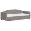 vidaXL Sof&aacute; cama nido con cajones tela gris taupe 80x200 cm