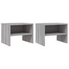 vidaXL Mesitas de noche 2 uds contrachapada gris Sonoma 40x30x30 cm