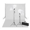 vidaXL Kit de estudio tel&oacute;n fondo blanco 600x300 cm y luces