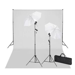vidaXL Kit de estudio tel&oacute;n fondo blanco 600x300 cm y luces