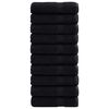 vidaXL Toalla de Invitado SOLUND 25 uds. Negro 100 x 150 cm 550 gsm