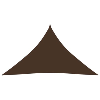vidaXL Toldo de vela triangular tela Oxford marrón 5x5x6 m