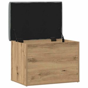 vidaXL Banco almacenaje madera ingenier&iacute;a roble artesanal 62x42x45 cm