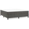vidaXL Cama box spring con colch&oacute;n terciopelo gris oscuro 200x200 cm