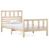 vidaXL Estructura de cama madera maciza 90x200 cm