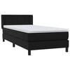 vidaXL Cama box spring con colch&oacute;n cuero sint&eacute;tico negro 80x220 cm
