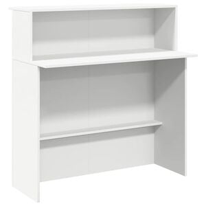 vidaXL Mostrador de recepci&oacute;n blanco 100x50x103,5 cm madera de ingenier&iacute;a