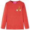 vidaXL Camiseta infantil de manga larga rojo tostado 92