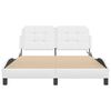 vidaXL Estructura de cama con LED sin colch&oacute;n Zadar blanco 140x190 cm