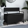 vidaXL Banco con almacenaje madera de ingenier&iacute;a negro 85,5x42x73,5 cm