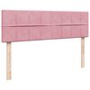 vidaXL Estructura de cama otomana colchones terciopelo rosa 160x200cm