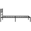 vidaXL Estructura cama sin colchón con cabecero metal negro 75x190 cm