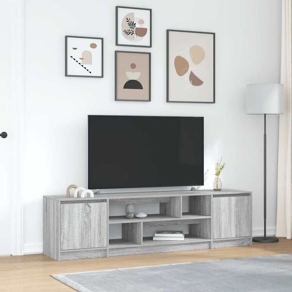 vidaXL Mueble de TV Sonoma gris 188,5x41x50 cm madera de ingenier&iacute;a