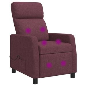 vidaXL Silla de masajes reclinable Morado Tela