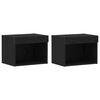 vidaXL Conjunto de mueble de TV 2 pcs Roble Negro 40 x 30 x 30 cm