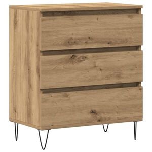vidaXL Aparador Roble artesanal 60 x 35 x 70 cm Madera de ingenier&iacute;a