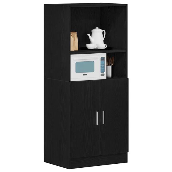 vidaXL Mueble de cocina madera de ingenier&iacute;a negro 57x41,5x131,5 cm