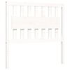 vidaXL Estructura de cama con cabecero madera maciza blanco 100x200 cm