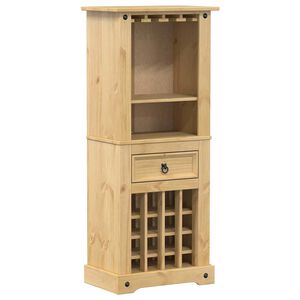 vidaXL Mueble botellero Corona madera maciza de pino 56x35x134,5 cm