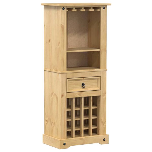 vidaXL Mueble botellero Corona madera maciza de pino 56x35x134,5 cm