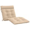 vidaXL Coj&iacute;n de Tumbona VIANEN 100% Poli&eacute;ster Crema 200 x 80 x 8 cm
