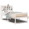vidaXL Cama con estanter&iacute;a sin colch&oacute;n madera maciza de pino 90x190 cm