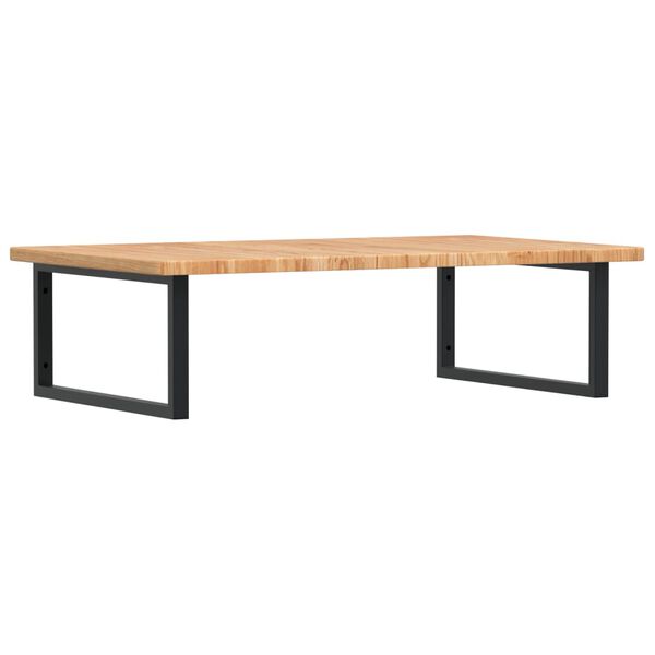 vidaXL Estante de lavabo de pared de acero y madera maciza de roble