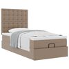 vidaXL Cama otomana colchón cappucino cuero sintético 100x200cm