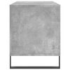 vidaXL Mueble discos madera contrachapada gris hormig&oacute;n 100x38x48 cm