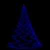 vidaXL &Aacute;rbol Navidad de pared gancho metal azul 3 m interior/exterior