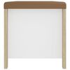 vidaXL Caja de almacenamiento y cojín madera ingeniería blanco y roble