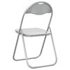 vidaXL Silla Plegable 2 pcs y gris 48 x 43,5 x 81 cm Cuero sint&eacute;tico