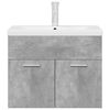 vidaXL Mueble de ba&ntilde;o con lavabo incorporado y grifo gris hormig&oacute;n