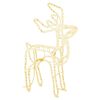 vidaXL Figura de reno de Navidad blanco c&aacute;lido 76x42x87 cm