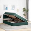 vidaXL Cama con almacenamiento Verde oscuro 140 x 190 cm Terciopelo