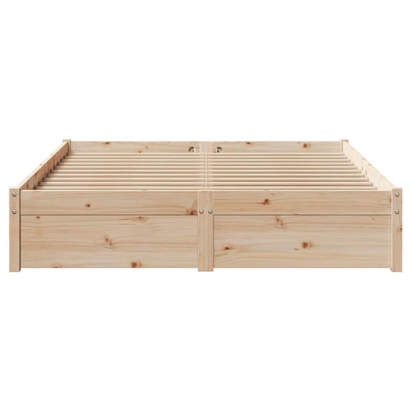 vidaXL Estructura de cama sin colchón madera de pino blanco 150x200 cm