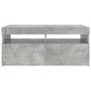 vidaXL Mueble de TV con luces LED gris hormig&oacute;n 90x35x40 cm