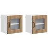 vidaXL Panel de lavaplatos Kalmar 2 uds. Roble artisan