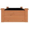 vidaXL Jardinera arriate forro madera maciza abeto marrón 120x45x25 cm