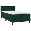 vidaXL Cama box spring con colch&oacute;n terciopelo verde oscuro 80x200 cm