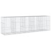 vidaXL Cesta de gaviones con cubierta hierro galvanizado 500x100x150cm