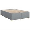 vidaXL Cama box spring con colch&oacute;n tela gris claro 160x200 cm