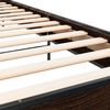 vidaXL Estructura cama madera ingenier&iacute;a metal roble marr&oacute;n 90x200 cm