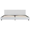 vidaXL Estructura de cama de cuero sint&eacute;tico blanco 180x200 cm