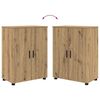 vidaXL Gabinete de Ba&ntilde;o con puerta Roble artesanal 60 x 35 x 80 cm