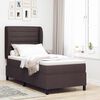 vidaXL Cama tipo Box Spring Marr&oacute;n oscuro 100 x 200 cm tela