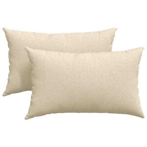 vidaXL Cojines de sof&aacute; 2 uds. tela Crema 50 x 30 cm