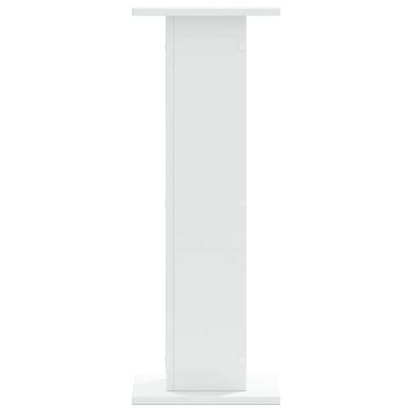 vidaXL Soportes de plantas 2 uds madera ingenier&iacute;a blanco 30x30x80 cm